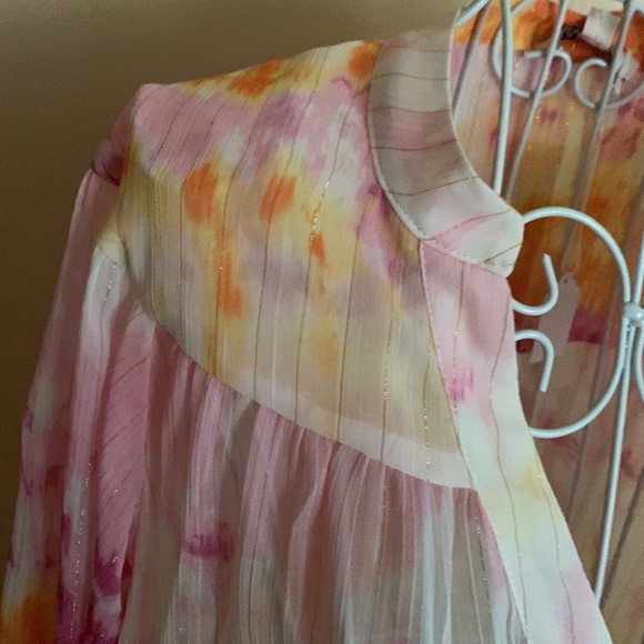 Badgley Mischka Women's Sheer Blouse Medium - Picture 13 of 14